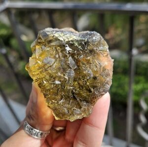 Raw Yellow Okorusu Fluorite Crystal